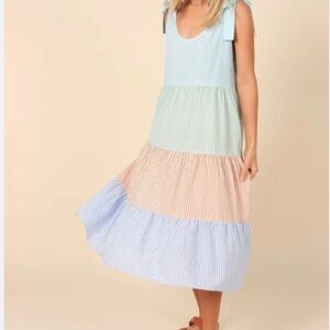Petal & Pup Equator Tie Shoulder Midi Dress